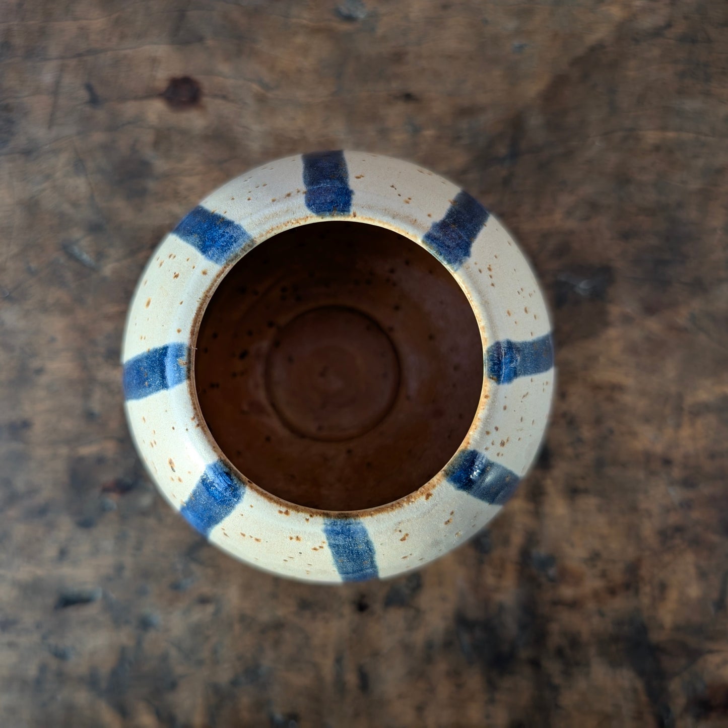 Lille vase, Rund m. Striber #1