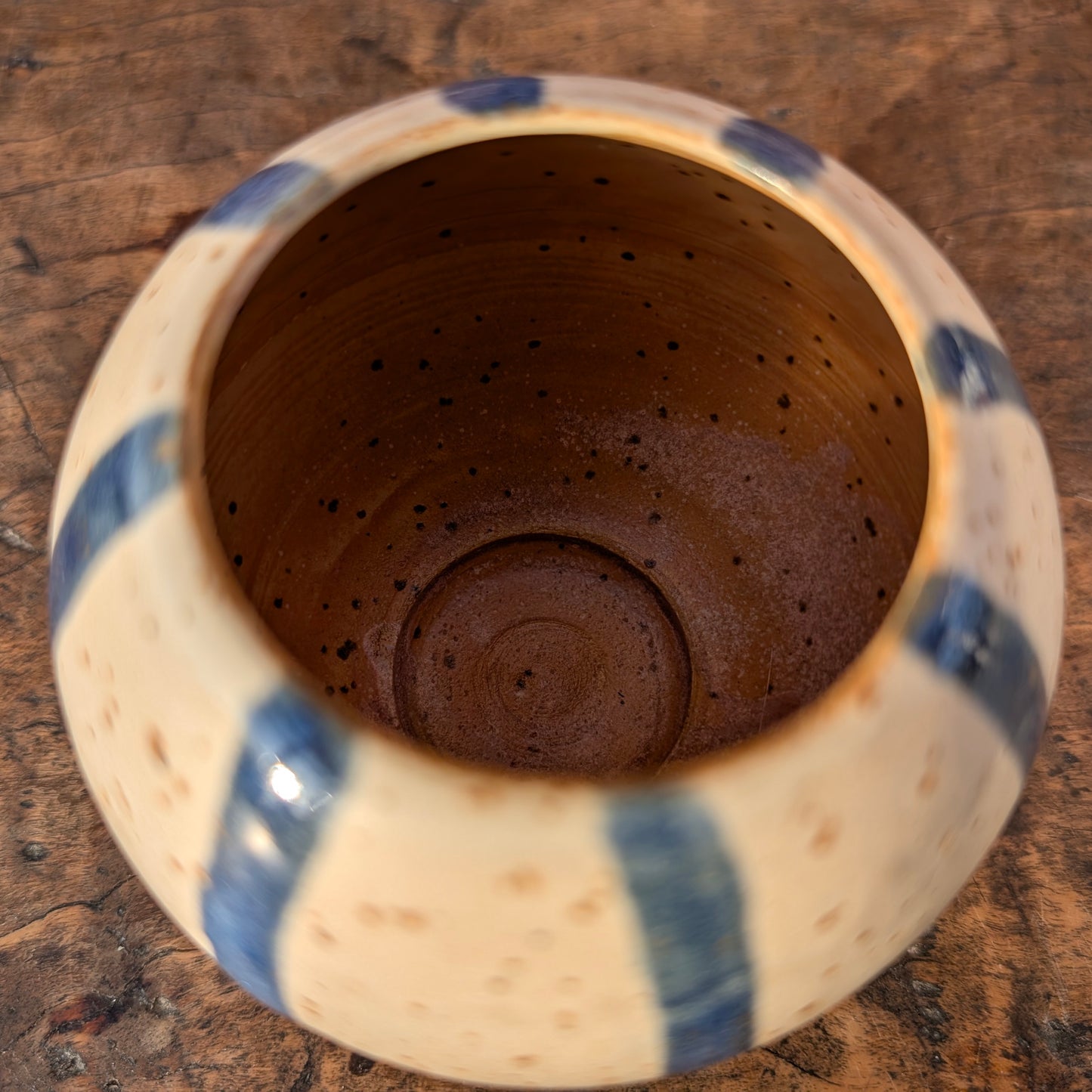 Lille vase, Rund m. Striber #1