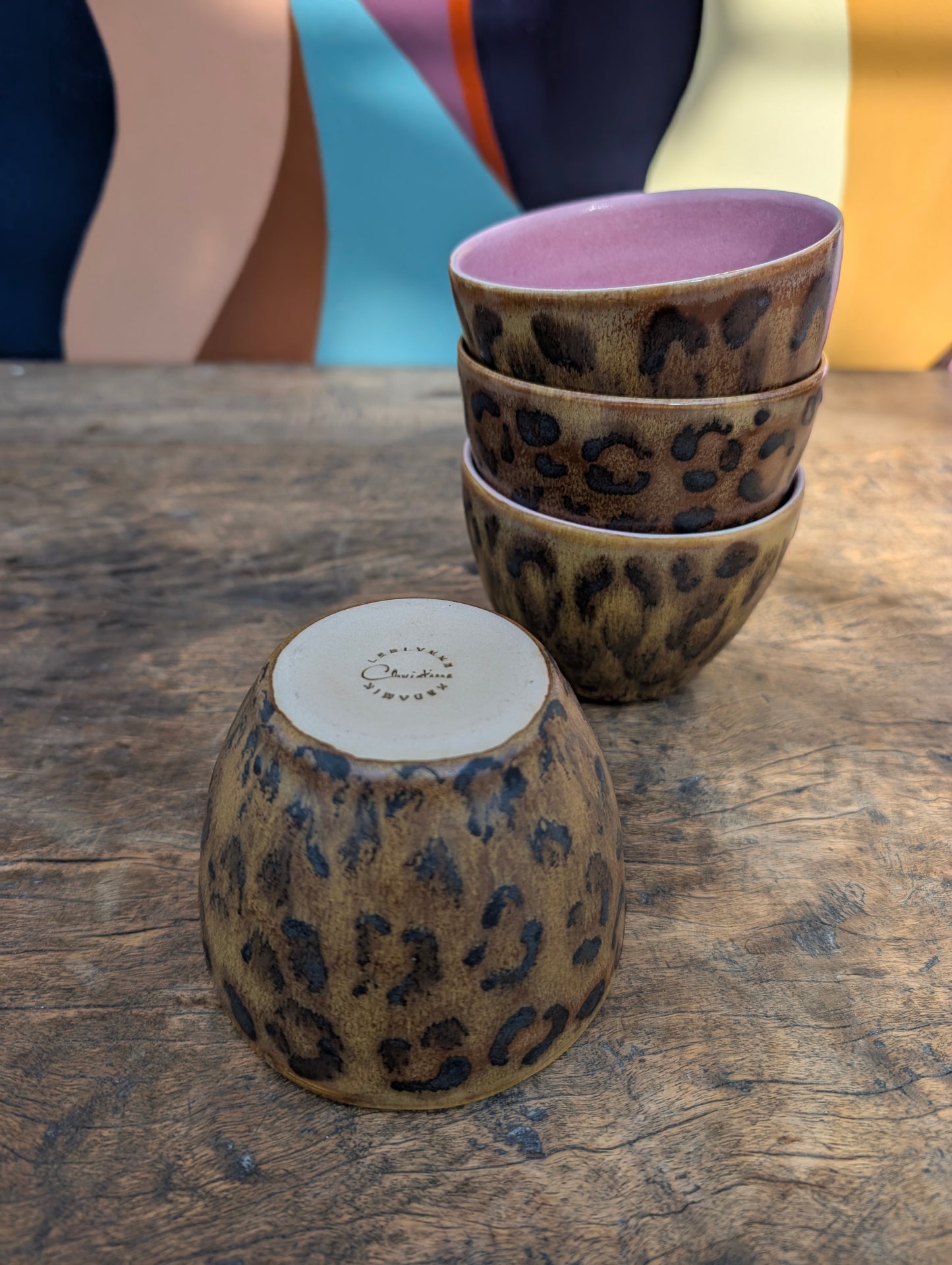 Kop, Leopard Lyserød Stor