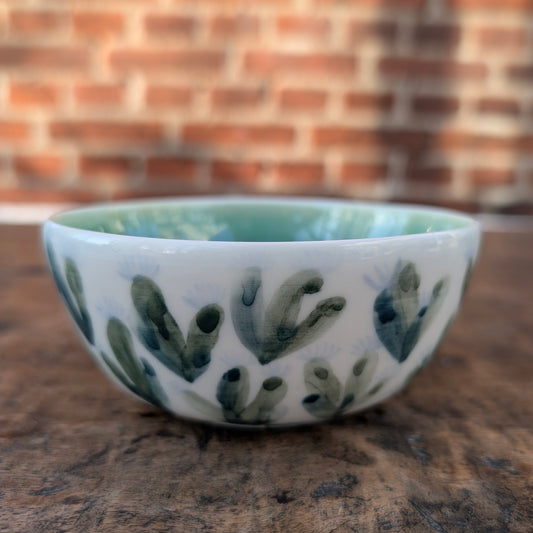 Skål håndmalet, porcelæn