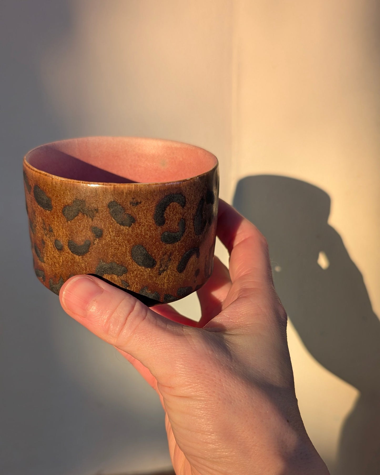 Kop, Leopard Lyserød Lille 200mL