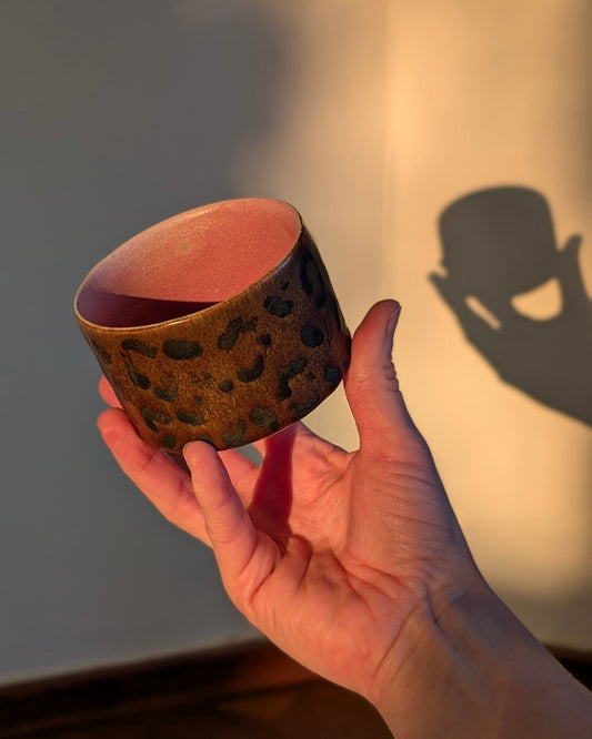 Kop, Leopard Lyserød Lille 200mL