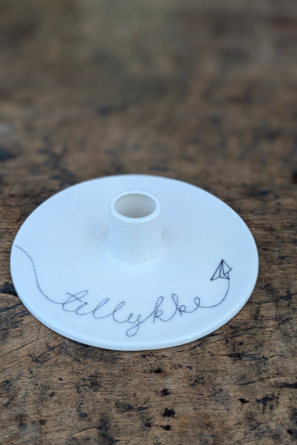Lysestage, "Tillykke" Nr. 1