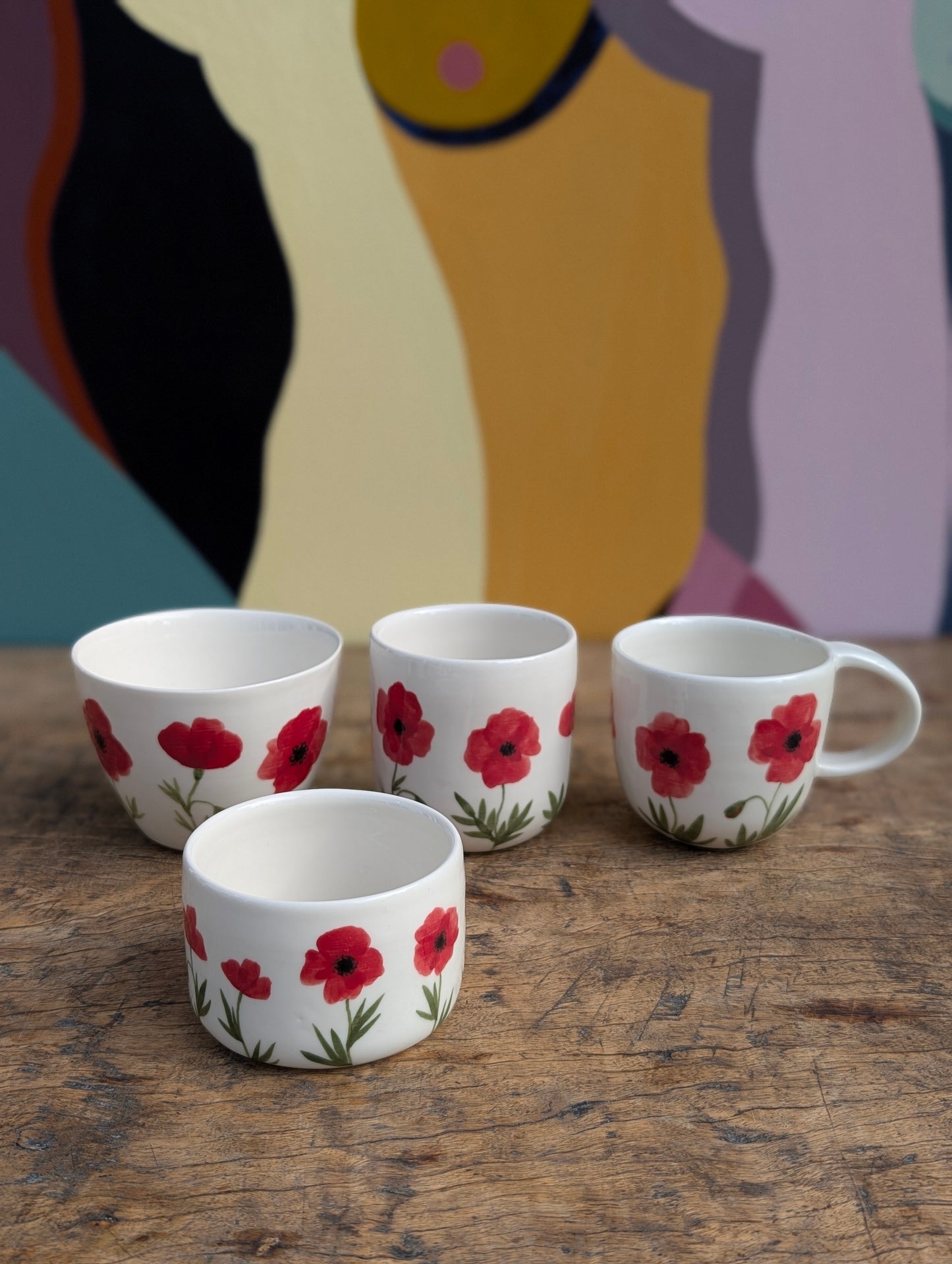 Kop, Valmuer porcelæn, mellem