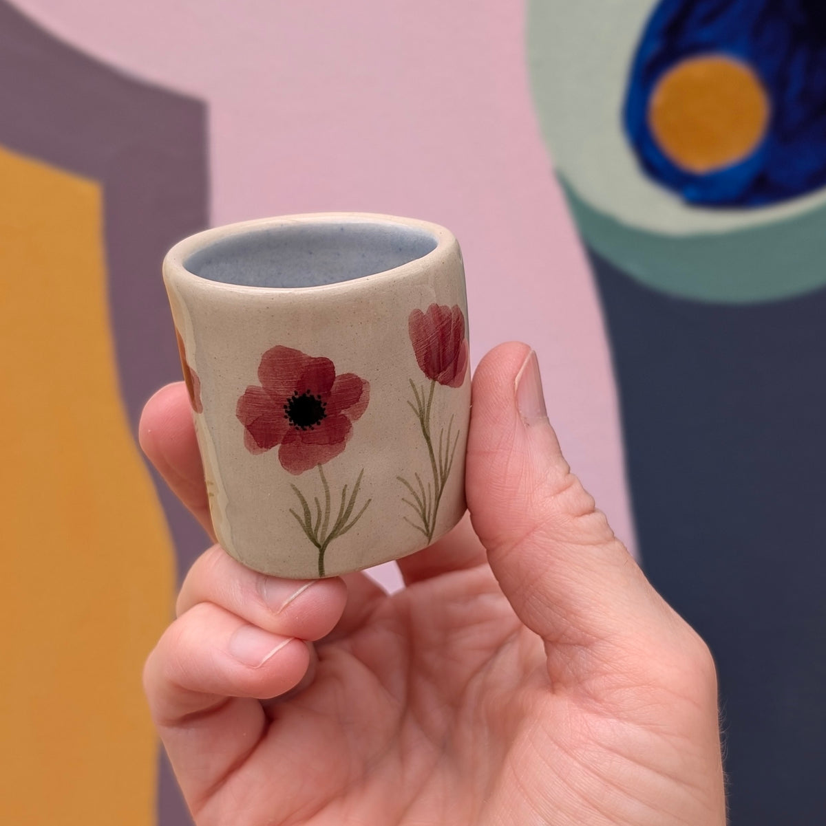 Lillle vase, Valmuer Stentøj